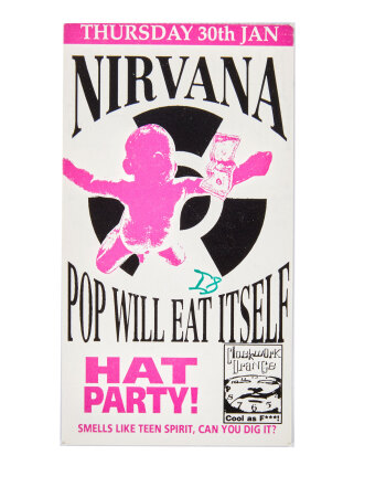 NIRVANA | 1992 NIRVANA / POP WILL EAT ITSELF "HAT PARTY" ENTRY PASS