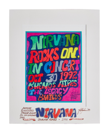NIRVANA | 1992 ARTIST-SIGNED BUENOS AIRES CONCERT POSTER