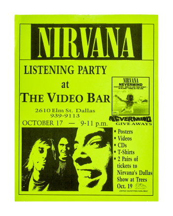 NIRVANA | 1991 "NEVERMIND" LISTENING PARTY FLYER
