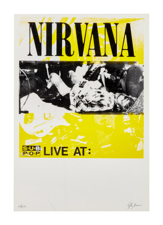 NIRVANA | 1989 ARTIST-SIGNED TOUR BLANK LIMITED-EDITION POSTER