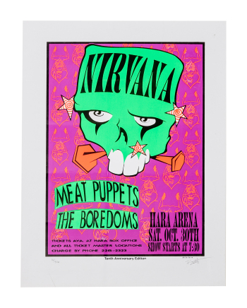 NIRVANA | 1993 ARTIST-SIGNED HARA ARENA TENTH ANNIVERSARY LIMITED EDITION CONCERT POSTER
