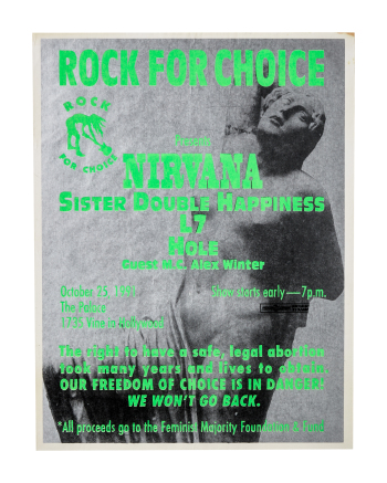NIRVANA | 1991 ROCK FOR CHOICE CONCERT POSTER