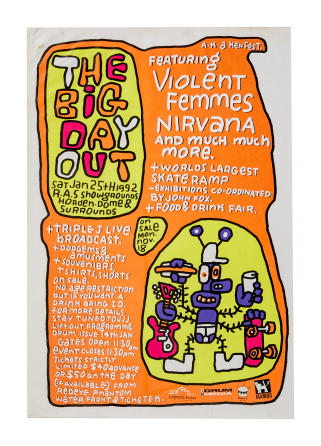 NIRVANA | 1992 "THE BIG DAY OUT" CONCERT POSTER