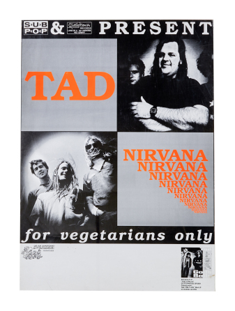 NIRVANA | 1989 "TAD / NIRVANA" TOUR BLANK POSTER