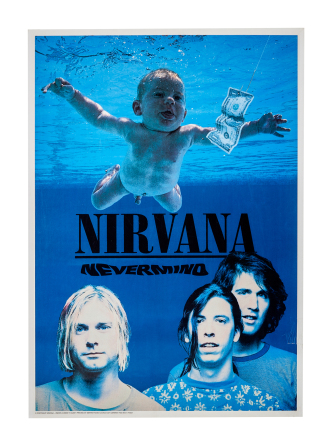 NIRVANA | 1991 "NEVERMIND" BAND POSTER