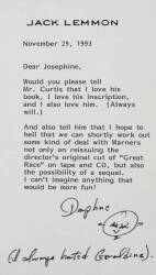 TONY CURTIS CELEBRITY CORRESPONDENCE - 4