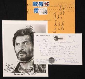 ELI WALLACH SIGNED LETTER AND PHOTOGRAPH