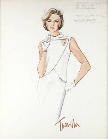 TRAVILLA SIGNED COSTUME SKETCH