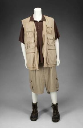 THE BIG LEBOWSKI JOHN GOODMAN COSTUME BROWN SHIRT