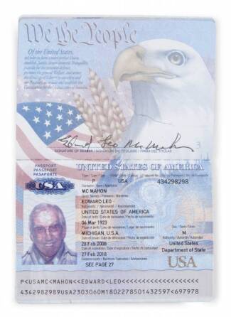 ED MCMAHON 2008 UNITED STATES PASSPORT