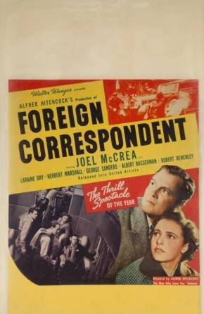 FOREIGN CORRESPONDENT WINDOW CARD