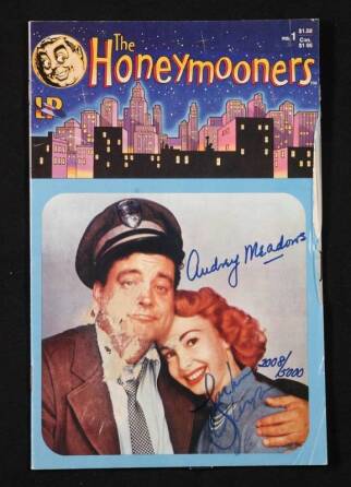 JACKIE GLEASON AND AUDREY MEADOWS SIGNED COMIC BOOK