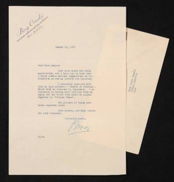 BING CROSBY SIGNED LETTER