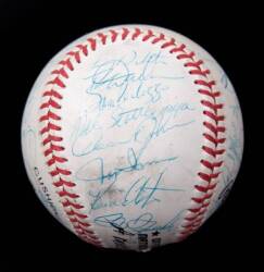 1987 NEW YORK METS TEAM SIGNED BALL - 2