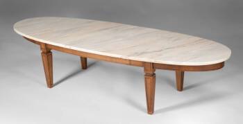 JOE DIMAGGIO OWNED MARBLE TOPPED COFFEE TABLE