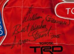 IVAN STEWART RACE WORN AND SIGNED FIRE SUIT - 2