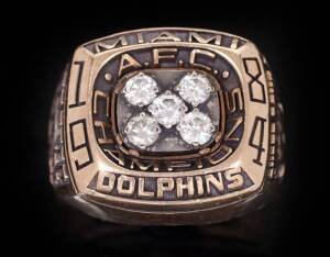 ROY FOSTER 1984 MIAMI DOLPHINS AFC CHAMPIONS RING