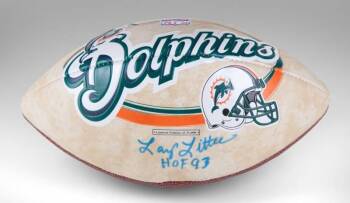 LARRY LITTLE SIGNED DOLPHINS FOOTBALL
