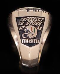 2001 MIAMI HURRICANES NATIONAL CHAMPIONSHIP RING - 3