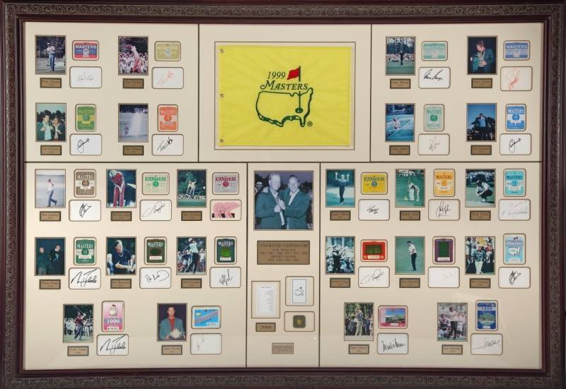 1976-1999 MASTERS CHAMPIONS AUTOGRAPH DISPLAY
