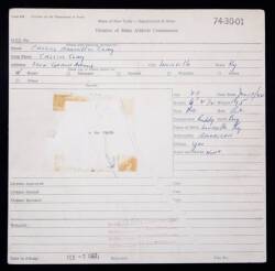 CASSIUS CLAY BOXING LICENCE WITH FINGERPRINTS - 2