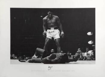 MUHAMMAD ALI DOUBLE SIGNED FIGHT POSTER