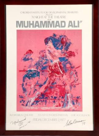 MUHAMMAD ALI AND LeROY NEIMAN SIGNED POSTER