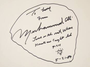 MUHAMMAD ALI HANDWRITTEN NOTE