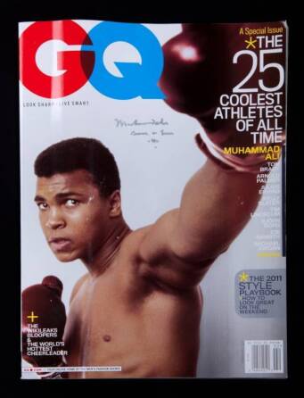 MUHAMMAD ALI SIGNED 2011 GQ MAGAZINE