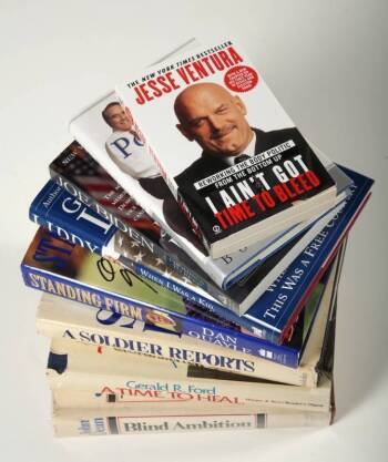 MALE POLITICAL FIGURES SIGNED BOOKS