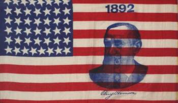 BENJAMIN HARRISON 1892 CAMPAIGN FLAG