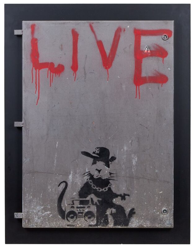 Banksy | Gangsta Rat - Live Liverpool Stencil Painting, with Book