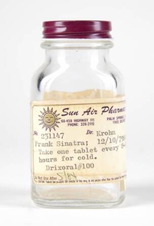 FRANK SINATRA PRESCRIPTION BOTTLE