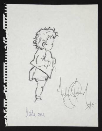 MICHAEL JACKSON SIGNED DRAWING