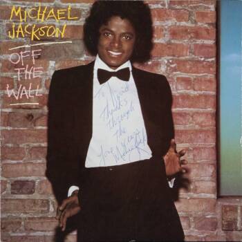 MICHAEL JACKSON INSCRIBED OFF THE WALL LP