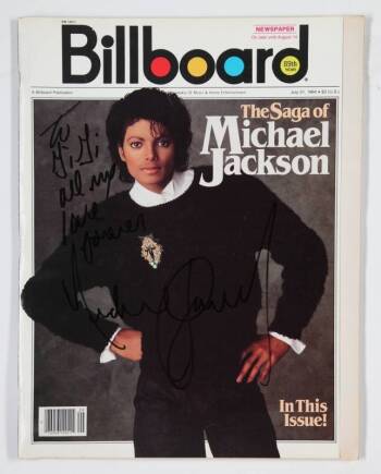 MICHAEL JACKSON SIGNED BILLBOARD MAGAZINE