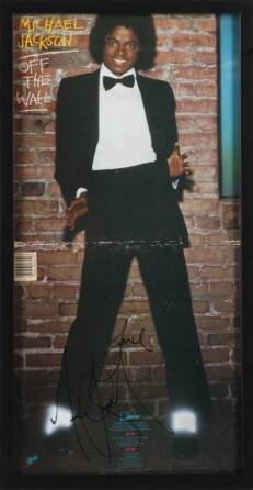 MICHAEL JACKSON SIGNED OFF THE WALL ALBUM COVER