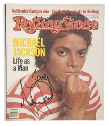 MICHAEL JACKSON SIGNED ROLLING STONE MAGAZINE