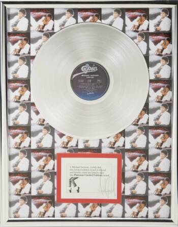 MICHAEL JACKSON SIGNED PRESENTATION AWARD