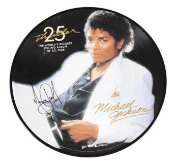 MICHAEL JACKSON SIGNED THRILLER PICTURE DISC