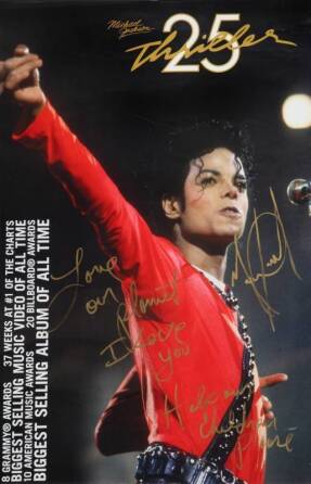 MICHAEL JACKSON SIGNED PROMOTIONAL POSTER