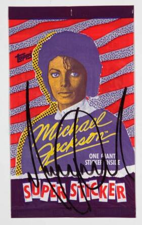 MICHAEL JACKSON SIGNED SUPER STICKER