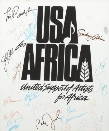 MICHAEL JACKSON AND OTHERS SIGNED POSTER