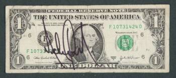 MICHAEL JACKSON SIGNED ONE DOLLAR BILL