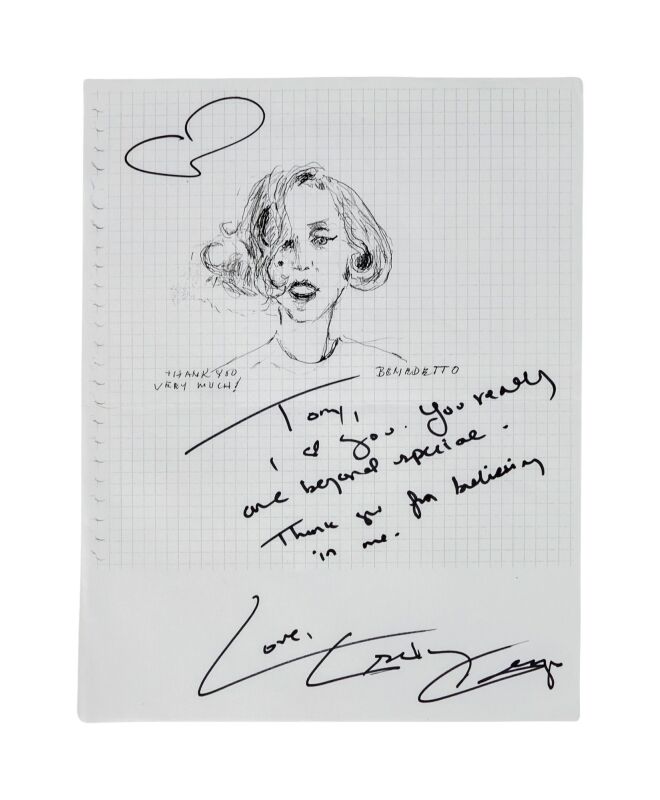 Tony Bennett | Lady Gaga Signed Note