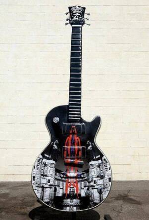 PRINCE OF DARKNESS GUITAR SCULPTURE - NIC ADAMS