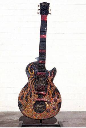 LIGHT MY FIRE GUITAR SCULPTURE - ROBIN BOTT