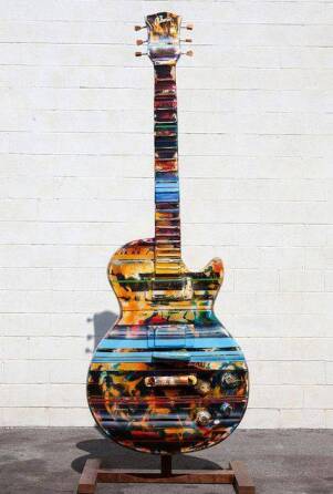 CRUISIN SUNSET STRIP GUITAR SCULPTURE - R. NELSON PARRISH