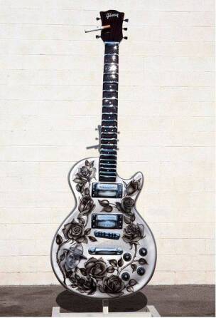 MICKEY'S GARDEN GUITAR SCULPTURE - MARK MAHONEY