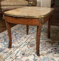 MARBLE TOPPED OCCASIONAL TABLE